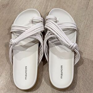 Maurices White Knotted Sandals